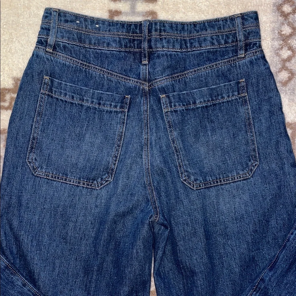 LOFT Dark Blue wide leg Jeans - Picture 4 of 5